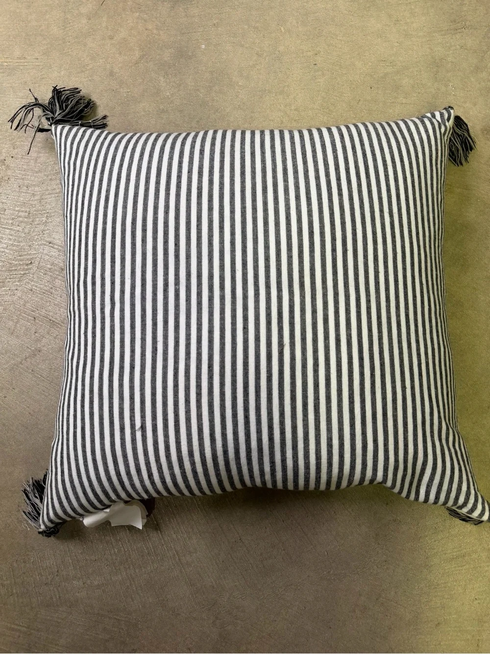 Halloween I’ll Put a Spell on You Square Beige Pillow 20” Cotton Feather Tassels